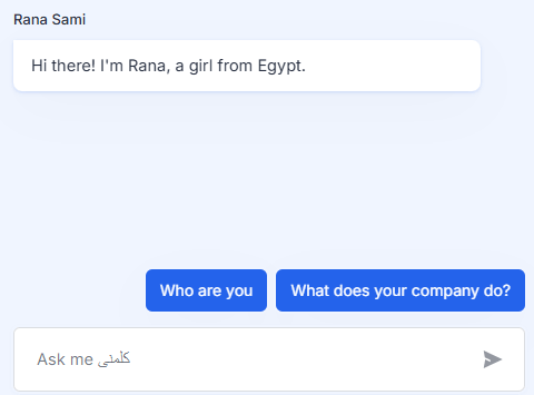 Live Chat Agent - Trained on company's data | Mina Nagib Portfolio